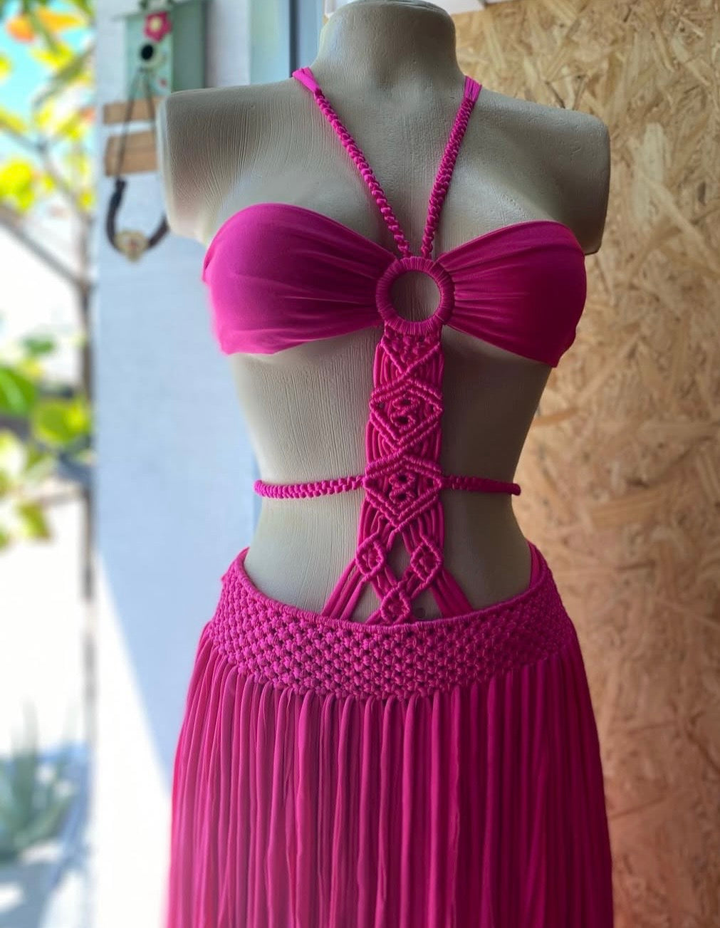 VESTIDO PLAYERO EN MACRAMÉ