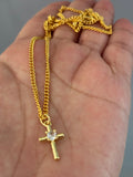 CADENA CRUZ CON ZIRCONIA