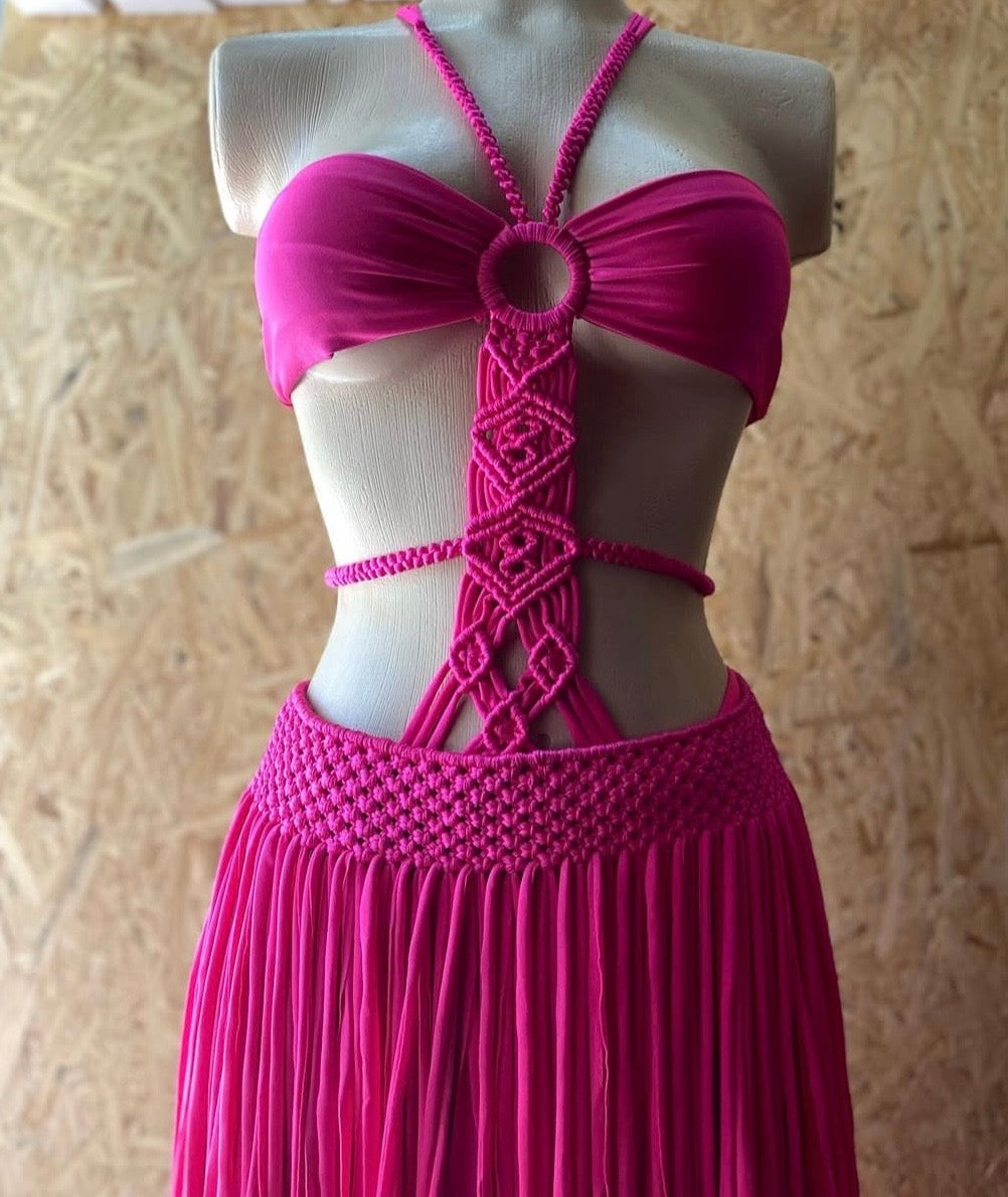 VESTIDO PLAYERO EN MACRAMÉ